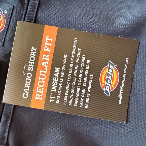 LOT Dickies Cargo Shorts 11 Inch Inseam Regular fit Size 40 Waist Navy Work NWT - Picture 4 of 11